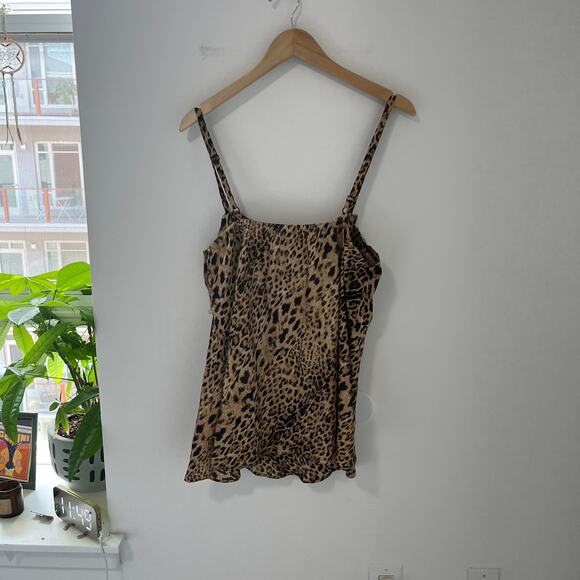 Forever 21 Animal Print Ruffle Tank Blouse Size 2X - Picture 6 of 6